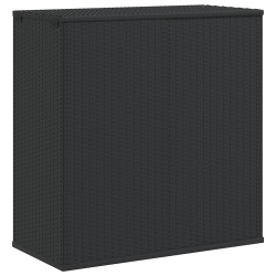 Boîte à coussins de jardin Résine tressée 100x49x103,5 cm Noir 631346631346