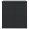 Boîte à coussins de jardin Résine tressée 100x49x103,5 cm Noir 631346631346