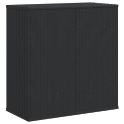 Boîte à coussins de jardin Résine tressée 100x49x103,5 cm Noir 631346631346