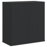 Boîte à coussins de jardin Résine tressée 100x49x103,5 cm Noir 631346631346