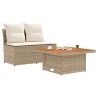 2 Pièce Canapé du milieu de jardin avec table relevable 631347631347