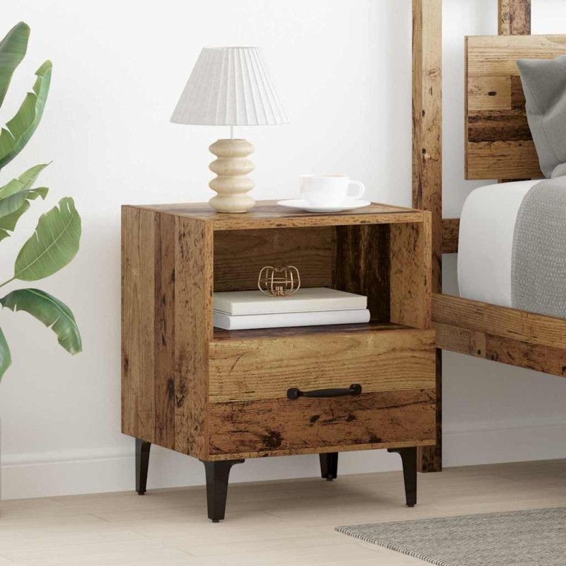 Cabinet de chevet avec tiroir Bois ancien 40 x 35 x 47,5 cm 631349631349