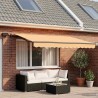 Auvent rétractable Sable 300 x 250 cm Tissu et Aluminium 631351631351