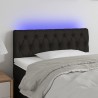 Tête de lit à LED Noir 100x7x78/88 cm Tissu 631357631357