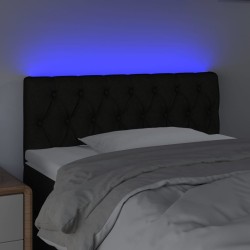 Tête de lit à LED Noir 100x7x78/88 cm Tissu 631357631357