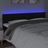 Tête de lit à LED Noir 180x5x78/88 cm Similicuir 631361631361