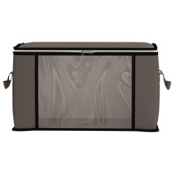 Boîte de rangement avec fenêtre latérale transparente Gris 631364631364