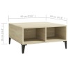 Table basse chêne sonoma 60x60x30 cm bois d'ingénierie 631371631371