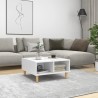 Table basse blanc 60x60x30 cm bois d'ingénierie 631372631372