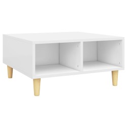 Table basse blanc 60x60x30 cm bois d'ingénierie 631372631372