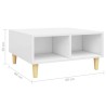 Table basse blanc 60x60x30 cm bois d'ingénierie 631372631372