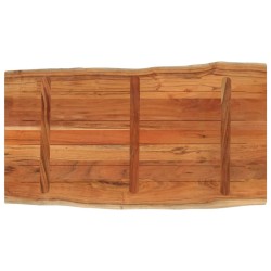 Dessus de table 120x60x3,8cm rectangulaire bois massif d'acacia 631375631375