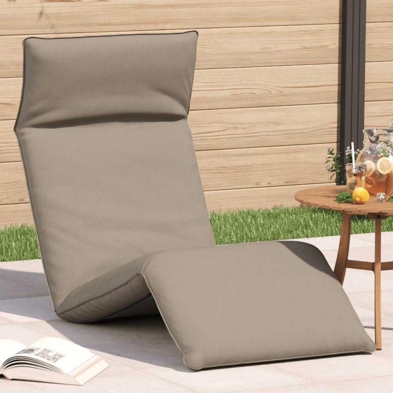 Transat pliant taupe 175 x 54 x 8,5 cm tissu Oxford 631380631380