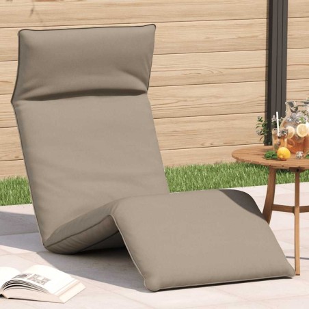 Transat pliant taupe 175 x 54 x 8,5 cm tissu Oxford 631380631380