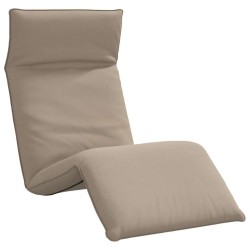 Transat pliant taupe 175 x 54 x 8,5 cm tissu Oxford 631380631380