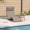Transat pliant taupe 175 x 54 x 8,5 cm tissu Oxford 631380631380