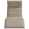 Transat pliant taupe 175 x 54 x 8,5 cm tissu Oxford 631380631380