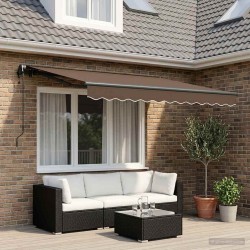 Auvent Rétractable Taupe 3,5 x 2 m tissu 631382631382