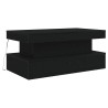 Table basse avec lumières LED chêne noir 90x50x40 cm 631383631383