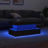 Table basse avec lumières LED chêne noir 90x50x40 cm 631383631383