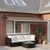 Auvent Rétractable Taupe 3,5 x 2 m tissu 631384631384