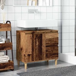 Armoire lavabo vieux bois 65x33x60 cm bois d'ingénierie 631385631385