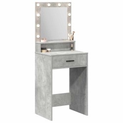 Table de Toilette Gris béton 50 x 41 x 135 cm Bois d'ingénierie 631388631388