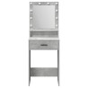 Table de Toilette Gris béton 50 x 41 x 135 cm Bois d'ingénierie 631388631388