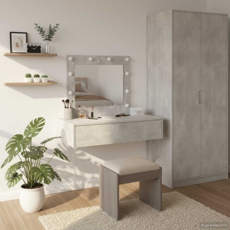 Table de Toilette Gris 83 x 40 x 70 cm Bois d'ingénierie 631389631389