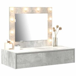 Table de Toilette Gris 83 x 40 x 70 cm Bois d'ingénierie 631389631389
