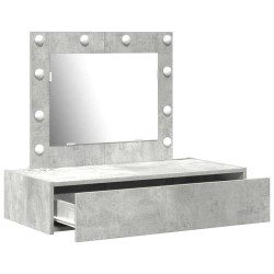 Table de Toilette Gris 83 x 40 x 70 cm Bois d'ingénierie 631389631389