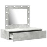 Table de Toilette Gris 83 x 40 x 70 cm Bois d'ingénierie 631389631389