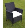 Ensemble à manger d'extérieur 7 pcs et coussins résine tressée 631391631391