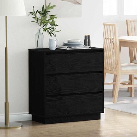 Cabinet de chevet avec tiroir Chêne noir 71 x 34,5 x 75 cm 631392631392
