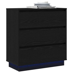 Cabinet de chevet avec tiroir Chêne noir 71 x 34,5 x 75 cm 631392631392
