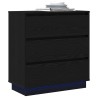 Cabinet de chevet avec tiroir Chêne noir 71 x 34,5 x 75 cm 631392631392
