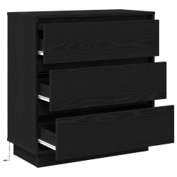 Cabinet de chevet avec tiroir Chêne noir 71 x 34,5 x 75 cm 631392631392