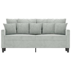 Canapé à 2 places Gris clair 140 cm Velours 631395631395