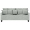 Canapé à 2 places Gris clair 140 cm Velours 631395631395