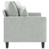 Canapé à 2 places Gris clair 140 cm Velours 631395631395