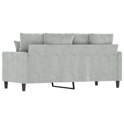 Canapé à 2 places Gris clair 140 cm Velours 631395631395