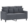 Canapé à 2 places Gris foncé 120 cm Velours 631396631396