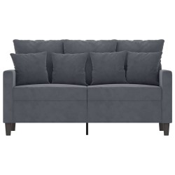 Canapé à 2 places Gris foncé 120 cm Velours 631396631396