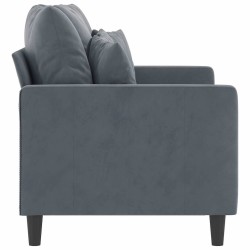 Canapé à 2 places Gris foncé 120 cm Velours 631396631396