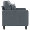 Canapé à 2 places Gris foncé 120 cm Velours 631396631396