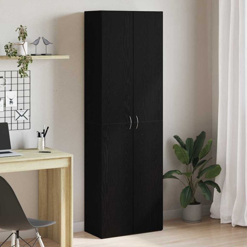 Cabinet de Bureau Chêne noir 60 x 32 x 190 cm Bois d'ingénierie 631409631409