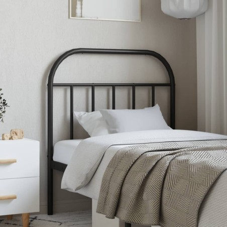  Tête de lit métal noir 90 cm 