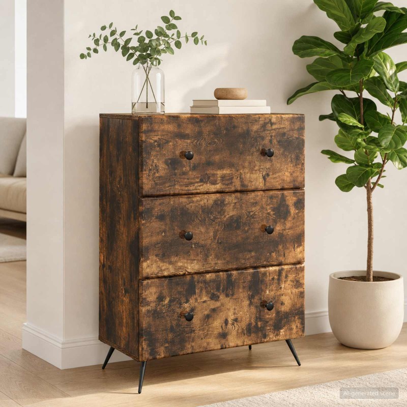 Armoire à tiroirs Chêne fumé 66 x 34,5 x 90 cm 631422631422