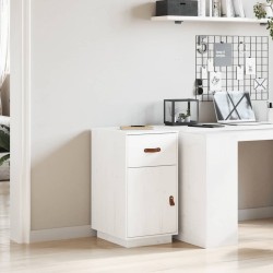 Armoire de bureau Blanc 40x50x75 cm Bois massif de pin 631427631427