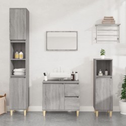 Armoire salle de bain sonoma gris 30x30x100 cm 631434631434